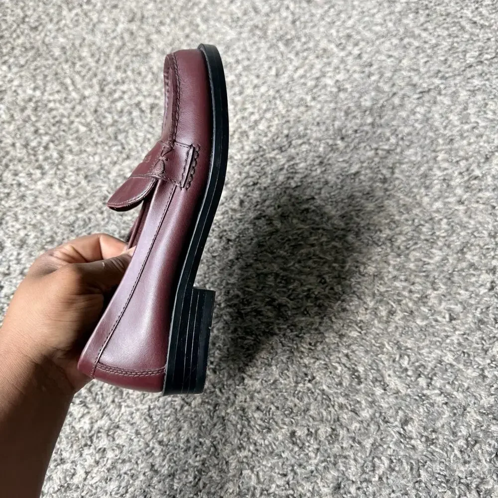 WHITE MOUNTAIN Women's Keeper Penny Loafer Red Leather Size 6.5 M Shoe New